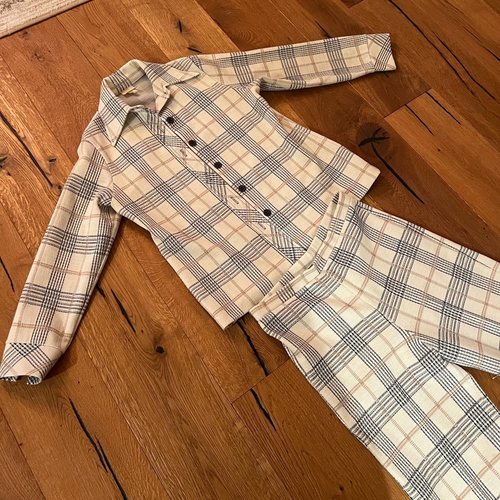 vintage striped casual set